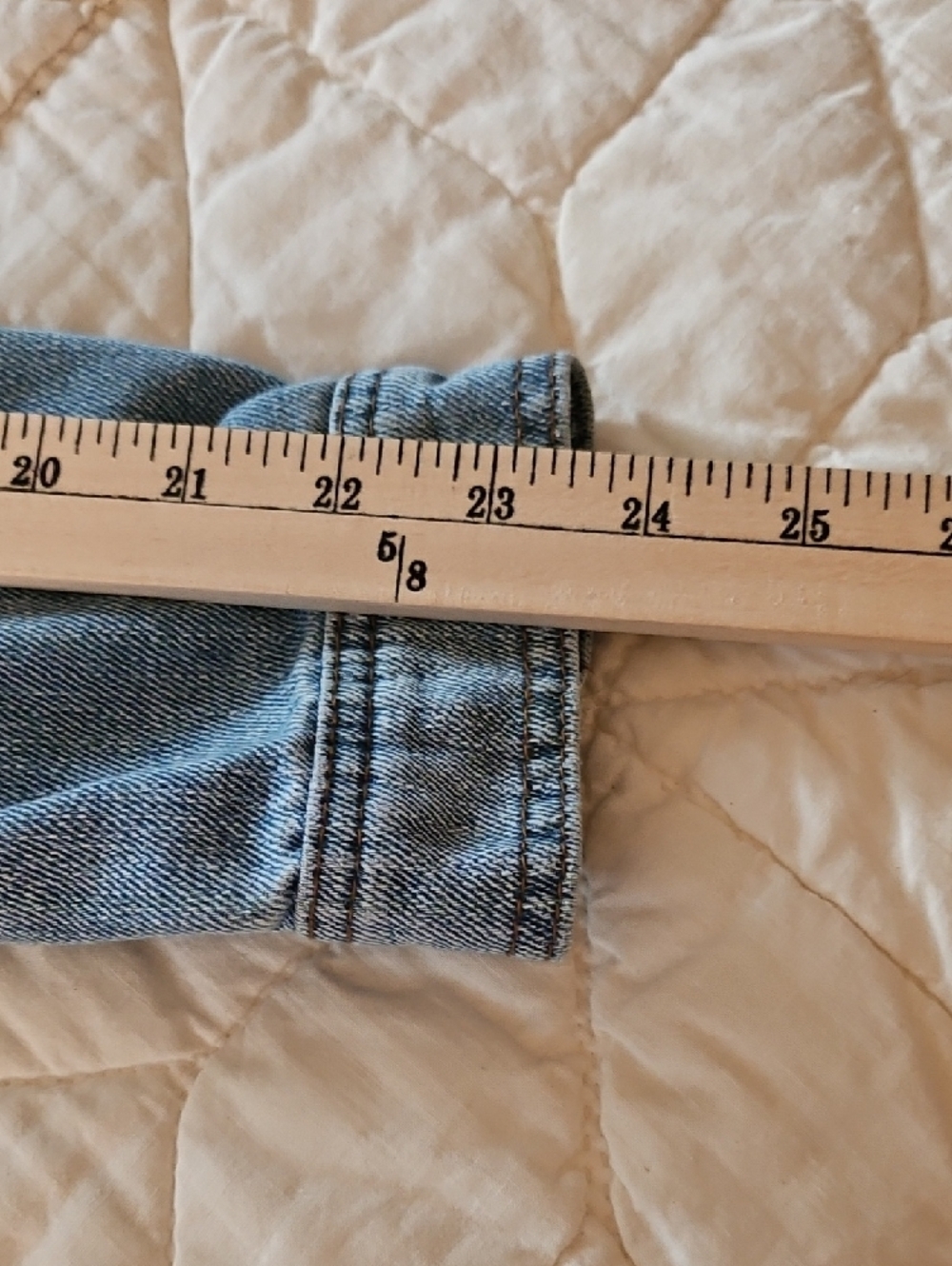 Ci Sono Cropped -Faded Denim Jacket - Size L - Picture 4 of 7